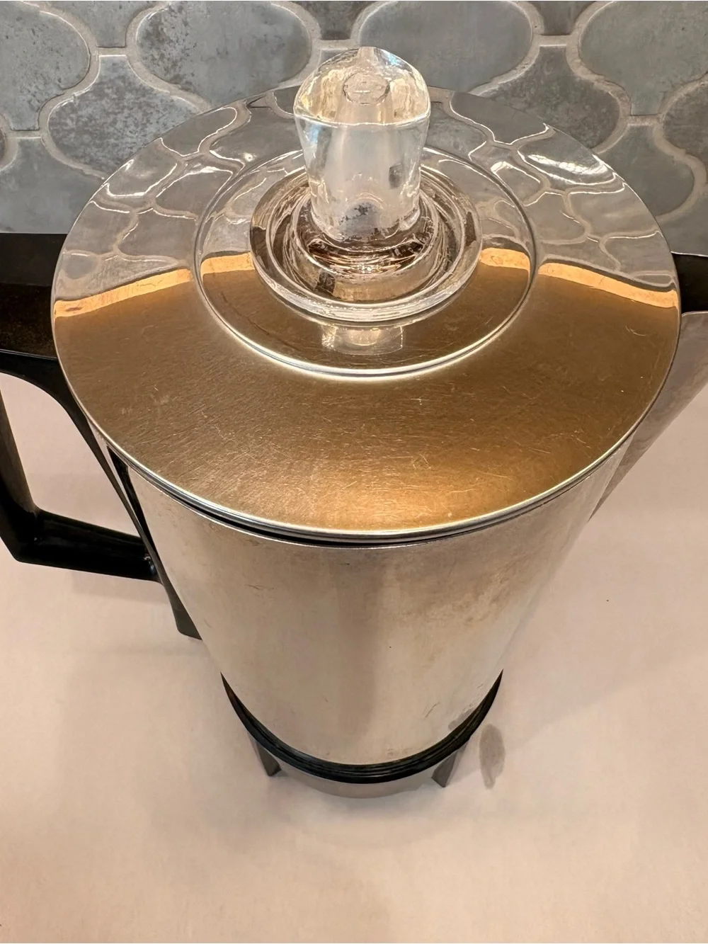 VTG Hoover Electric Percolator Coffee Maker Stainless Steel Mid-Century Retro